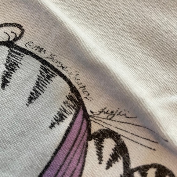 Vintage Sumo Wrestler Cats Single Stitch Tee Shirt Womens Small Blue Funny 80s - Picture 3 of 13